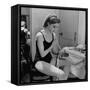Dancer Moira Shearer, Who Plays Cinderella in a Ballet, Preparing to Go on Stage-William Sumits-Framed Stretched Canvas