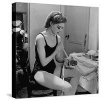 Dancer Moira Shearer, Who Plays Cinderella in a Ballet, Preparing to Go on Stage-William Sumits-Stretched Canvas
