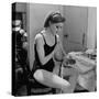 Dancer Moira Shearer, Who Plays Cinderella in a Ballet, Preparing to Go on Stage-William Sumits-Stretched Canvas