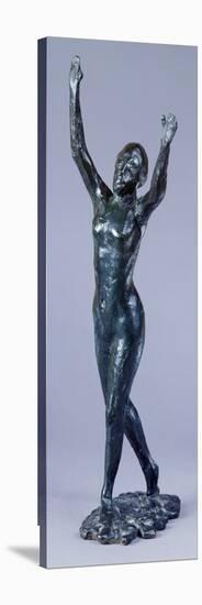 Dancer Moving Forwards with Raised Arms, C.1919-20 (Bronze)-Edgar Degas-Stretched Canvas