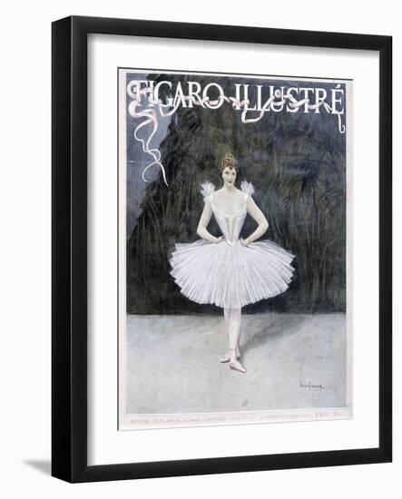 Dancer of the Opera - Drawing by Jean Beraud (1849 - 1935), “Figaro Illustré””, 1895.-Jean Beraud-Framed Giclee Print