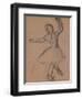 Dancer on Stage and in Motion, C.1880-85 (White, Black and Red Fabricated Chalk)-Edgar Degas-Framed Giclee Print