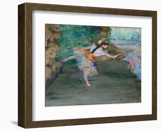 Dancer Onstage, c.1877-Edgar Degas-Framed Giclee Print