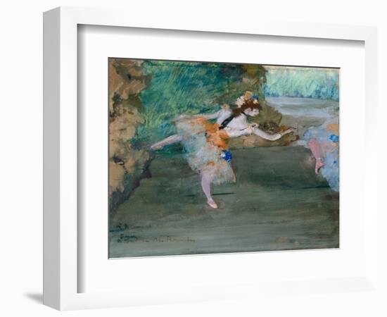 Dancer Onstage, c.1877-Edgar Degas-Framed Giclee Print