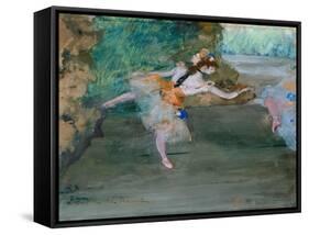 Dancer Onstage, c.1877-Edgar Degas-Framed Stretched Canvas