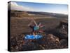 Dancer Pose During an Evening Outdoor Yoga Session at the Frenchman-Coulee in Central Washington.-Ben Herndon-Stretched Canvas