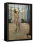 Dancer posing at a photographer's house (1874). Oil on canvas.-Edgar Degas-Framed Stretched Canvas