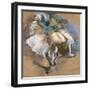 Dancer Putting on Her Shoes; Danseuse Attachant Son Chausson, C.1880-1885-Edgar Degas-Framed Giclee Print