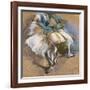 Dancer Putting on Her Shoes; Danseuse Attachant Son Chausson, C.1880-1885-Edgar Degas-Framed Giclee Print