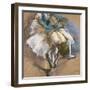 Dancer Putting on her Shoes-Edgar Degas-Framed Giclee Print