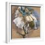 Dancer Putting on her Shoes-Edgar Degas-Framed Giclee Print