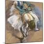 Dancer Putting on her Shoes-Edgar Degas-Mounted Giclee Print