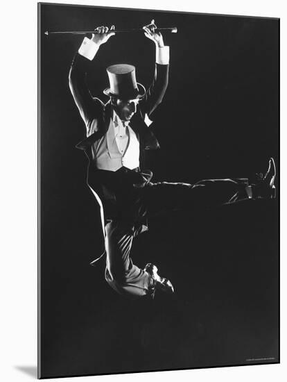 Dancer Ray Bolger Doing a Tap Dance Routine-Gjon Mili-Mounted Premium Photographic Print