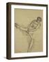 Dancer Seated, Readjusting Her Stocking; Danseuse Assise, Reajustant Son Bas-Edgar Degas-Framed Giclee Print