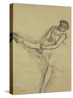 Dancer Seated, Readjusting Her Stocking; Danseuse Assise, Reajustant Son Bas-Edgar Degas-Stretched Canvas