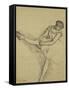 Dancer Seated, Readjusting Her Stocking; Danseuse Assise, Reajustant Son Bas-Edgar Degas-Framed Stretched Canvas