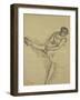 Dancer Seated, Readjusting Her Stocking; Danseuse Assise, Reajustant Son Bas-Edgar Degas-Framed Giclee Print