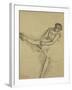 Dancer Seated, Readjusting Her Stocking; Danseuse Assise, Reajustant Son Bas-Edgar Degas-Framed Giclee Print