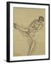 Dancer Seated, Readjusting Her Stocking; Danseuse Assise, Reajustant Son Bas-Edgar Degas-Framed Giclee Print