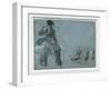 Dancer seen from back and three foot studies-Edgar Degas-Framed Giclee Print