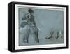 Dancer seen from back and three foot studies-Edgar Degas-Framed Stretched Canvas