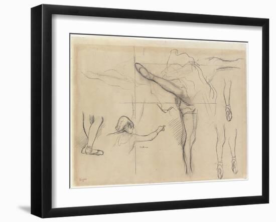 Dancer - Six Sketches-Edgar Degas-Framed Giclee Print