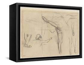 Dancer - Six Sketches-Edgar Degas-Framed Stretched Canvas