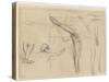 Dancer - Six Sketches-Edgar Degas-Stretched Canvas