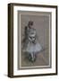 Dancer standing, hands crossed behind her back. 1874. Pencil, white gouache-Edgar Degas-Framed Giclee Print