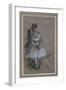 Dancer standing, hands crossed behind her back. 1874. Pencil, white gouache-Edgar Degas-Framed Giclee Print