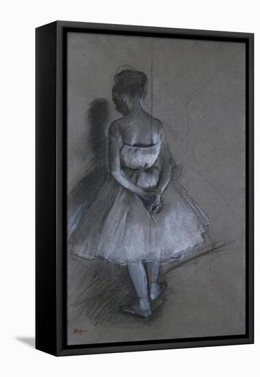 Dancer Standing, Her Hands Crossed Behind Her Back, 1874-David Gilmour Blythe-Framed Stretched Canvas