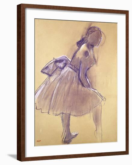 Dancer Standing, in Profile; Danseuse Debout, De Profil, C.1880-Edgar Degas-Framed Giclee Print