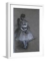 Dancer Standing with Hands Crossed Behind Her Back, 1874-Edgar Degas-Framed Giclee Print