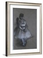 Dancer Standing with Hands Crossed Behind Her Back, 1874-Edgar Degas-Framed Giclee Print