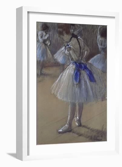 Dancer Tying a Bow-Edgar Degas-Framed Giclee Print