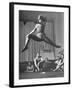 Dancer Valerie Bettis Demonstrating a Ballet Move for the Rest of Her Troupe-Nina Leen-Framed Premium Photographic Print