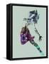 Dancer Watercolor-NaxArt-Framed Stretched Canvas