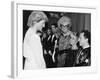 Dancer Wayne Sleep Meets Princess Diana at Palladium Theatre After Woman Golden Jubilee Concert-null-Framed Photographic Print