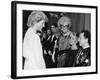 Dancer Wayne Sleep Meets Princess Diana at Palladium Theatre After Woman Golden Jubilee Concert-null-Framed Photographic Print
