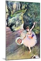 Dancer with a Bouquet of Flowers (The Star of the Ballet)-Edgar Degas-Mounted Art Print