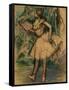 Dancer with a Fan, c.1890-95-Edgar Degas-Framed Stretched Canvas