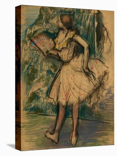 Dancer with a Fan, c.1890-95-Edgar Degas-Stretched Canvas