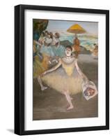 Dancer with a saluant bouquet (detail). 1878. Pastel-Edgar Degas-Framed Giclee Print