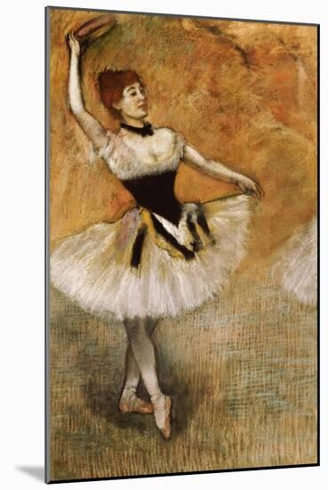 Dancer with a Tambourine, 1882-Edgar Degas-Mounted Giclee Print