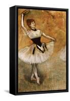 Dancer with a Tambourine, 1882-Edgar Degas-Framed Stretched Canvas