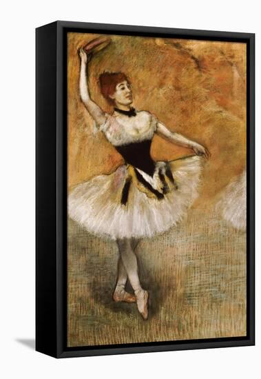 Dancer with a Tambourine, 1882-Edgar Degas-Framed Stretched Canvas