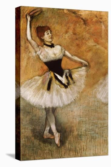 Dancer with a Tambourine, 1882-Edgar Degas-Stretched Canvas