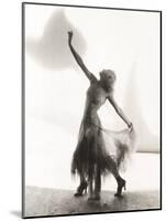 Dancer with Arms Outstretched Against White Background-null-Mounted Photo