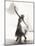 Dancer with Arms Outstretched Against White Background-null-Mounted Photo