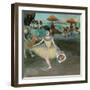 Dancer with Bouquet, Curtseying, 1877-Edgar Degas-Framed Giclee Print